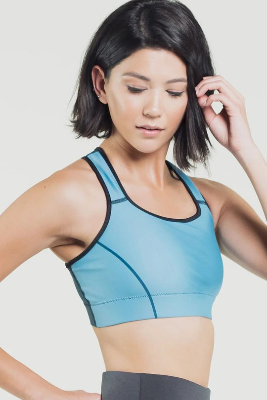 Two-Tone Sports Bra - Blue