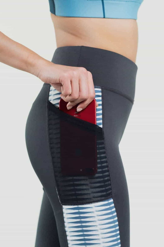 High Waist Pocket Leggings - Black Color